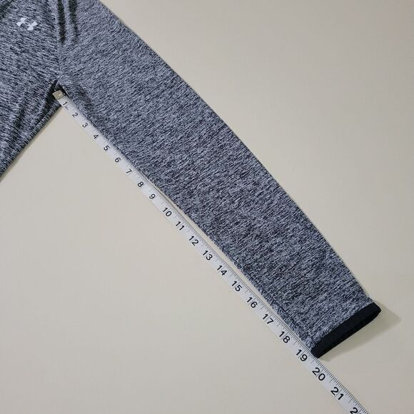 Under Armour Women's HeatGear Long Sleeve Black Heather Hoody - Picture 10 of 15